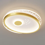 Hallway Mini Dimmable Gold Circle LED Flush Mount Light Image - 14