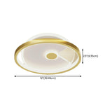 Hallway Mini Dimmable Gold Circle LED Flush Mount Light Image - 20