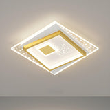 Hallway Mini Dimmable Gold Circle LED Flush Mount Light Image - 5