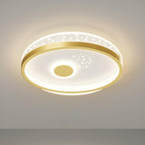 Hallway Mini Dimmable Gold Circle LED Flush Mount Light Image - 8