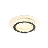 Hallway Mini Drum Crystal LED Flush Mount Ceiling Light Image - 3