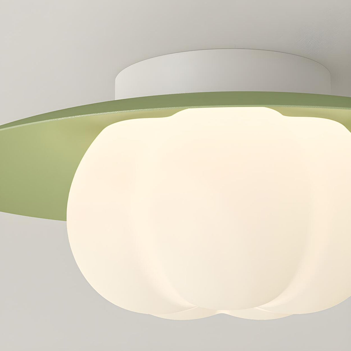 Hallway Mini Pumpkin Green Flush Mount Ceiling Light Image - 10