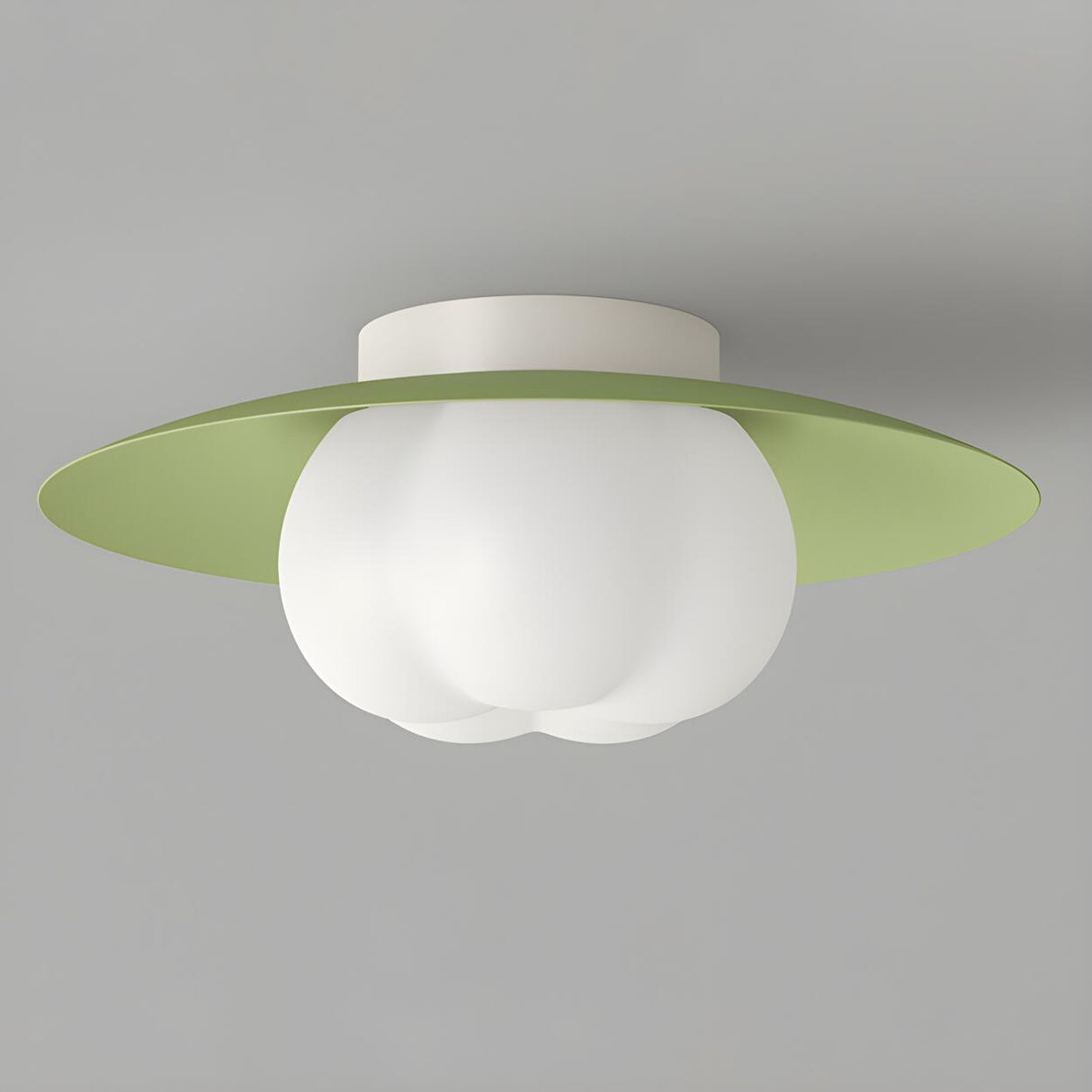 Hallway Mini Pumpkin Green Flush Mount Ceiling Light Image - 8