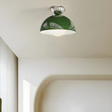 Hallway Mini Red Dome Semi-Flush Mount Ceiling Light Image - 15