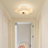 Hallway Mini Romantic Floral LED Semi-Flush Mount Light Image - 12