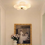 Hallway Mini Romantic Floral LED Semi-Flush Mount Light Image - 4