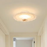 Hallway Mini Romantic Floral LED Semi-Flush Mount Light Image - 5