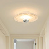 Hallway Mini Romantic Floral LED Semi-Flush Mount Light Image - 7