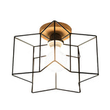 Hallway Mini Star Wire Guard Semi-Flush Mount Light Image - 4