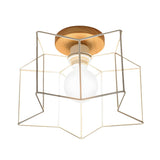 Hallway Mini Star Wire Guard Semi-Flush Mount Light Image - 9