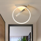 Hallway Minimalism Mini Dual Ring LED Flush Mount Light Image - 2