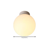 Hallway Minimalist Globe LED Semi-Flush Mount Light Image - 10