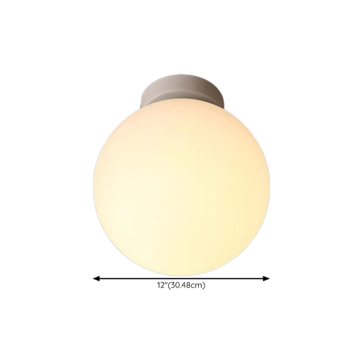 Hallway Minimalist Globe LED Semi-Flush Mount Light Image - 11