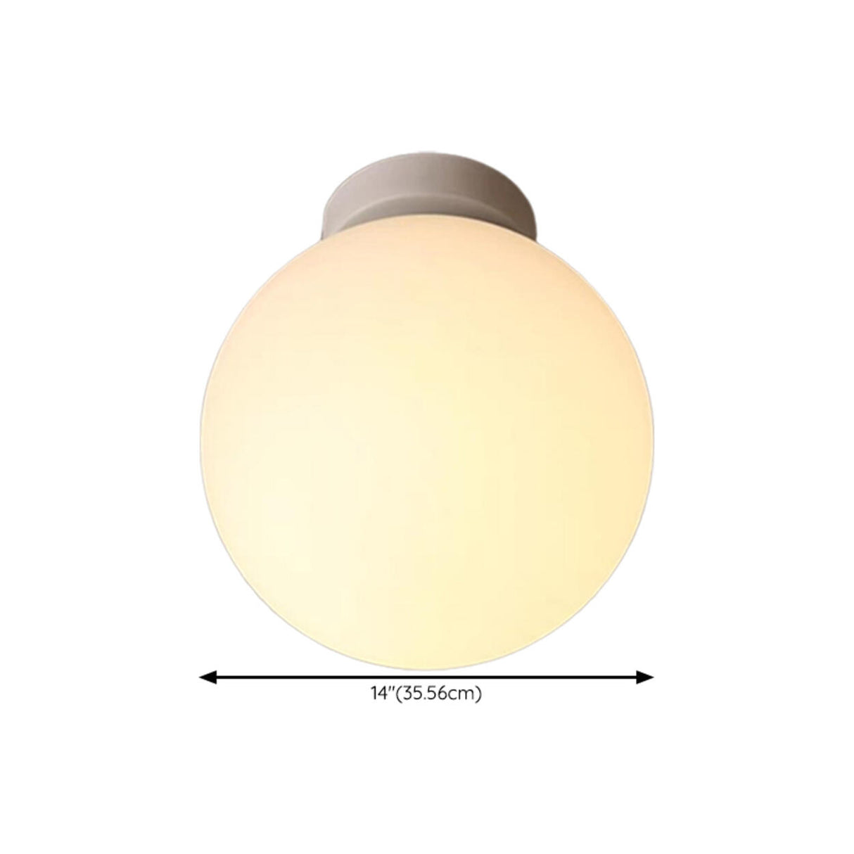 Hallway Minimalist Globe LED Semi-Flush Mount Light Image - 12