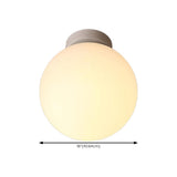 Hallway Minimalist Globe LED Semi-Flush Mount Light Image - 13