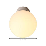 Hallway Minimalist Globe LED Semi-Flush Mount Light Image - 14