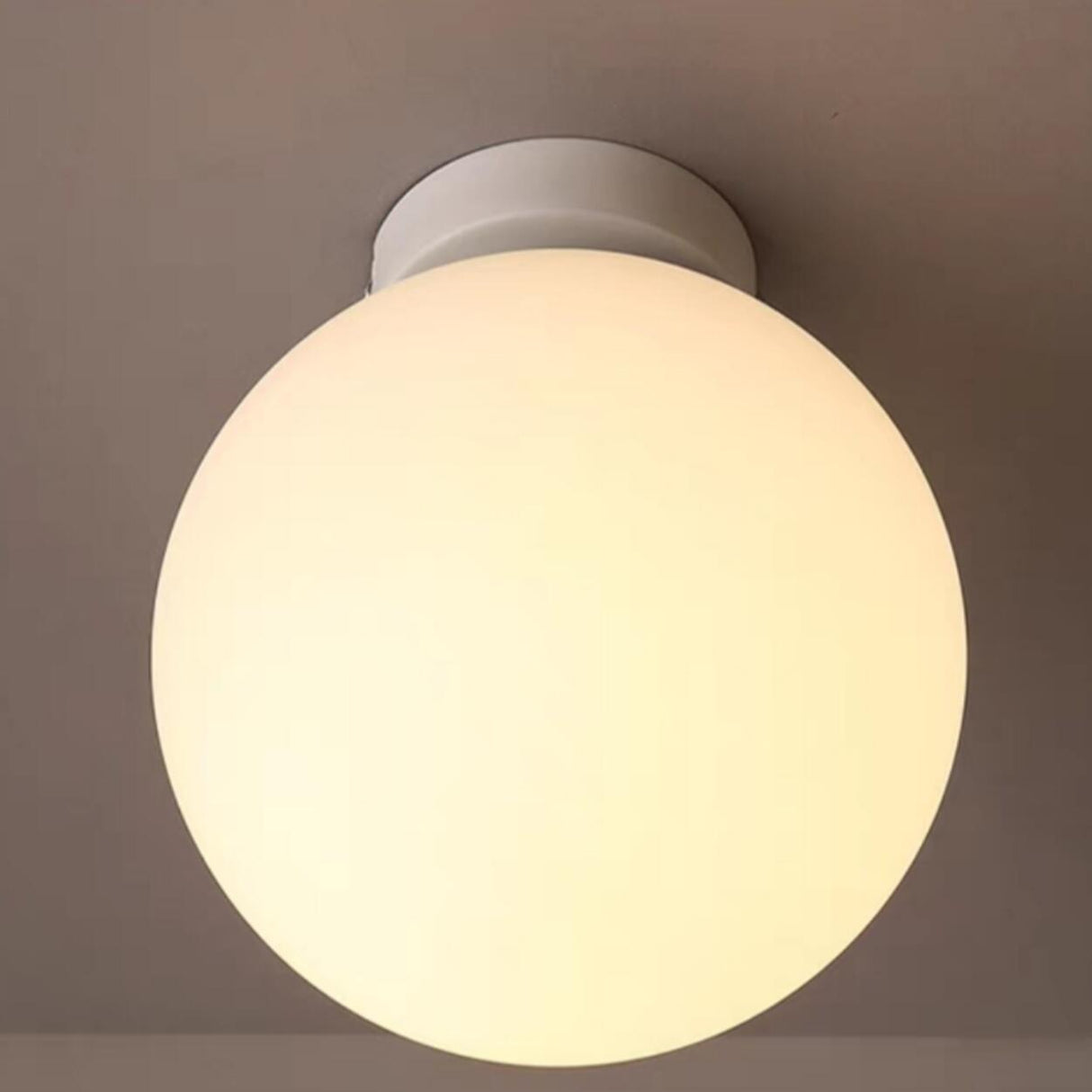 Hallway Minimalist Globe LED Semi-Flush Mount Light Image - 2