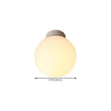 Hallway Minimalist Globe LED Semi-Flush Mount Light #size