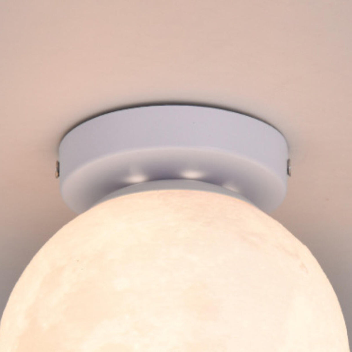 Hallway Minimalist Moon Globe Semi-Flush Ceiling Lamp Image - 13