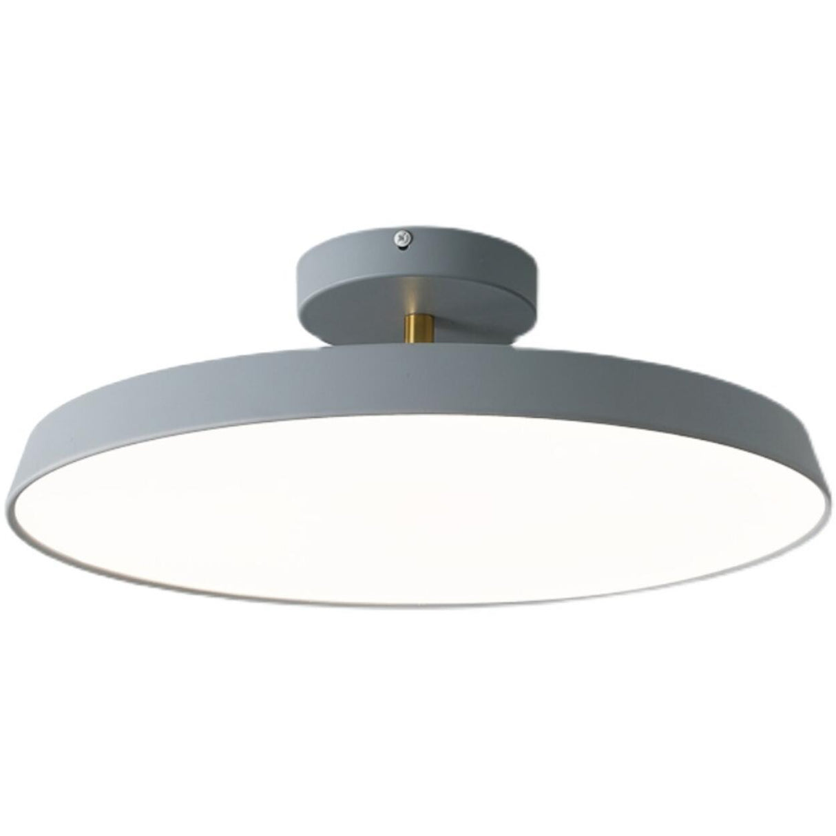 Hallway Minimalist Round LED Semi-Flush Mount Light Image - 10