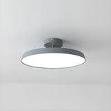 Hallway Minimalist Round LED Semi-Flush Mount Light Image - 11