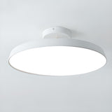 Hallway Minimalist Round LED Semi-Flush Mount Light Image - 17