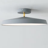 Hallway Minimalist Round LED Semi-Flush Mount Light Image - 19