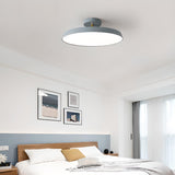 Hallway Minimalist Round LED Semi-Flush Mount Light Image - 4