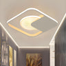 Hallway Modern Mini Black Square LED Flush Mount Light Image - 5