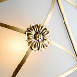 Hallway Moon Cake Gold Glass Flush Mount Ceiling Light Image - 10