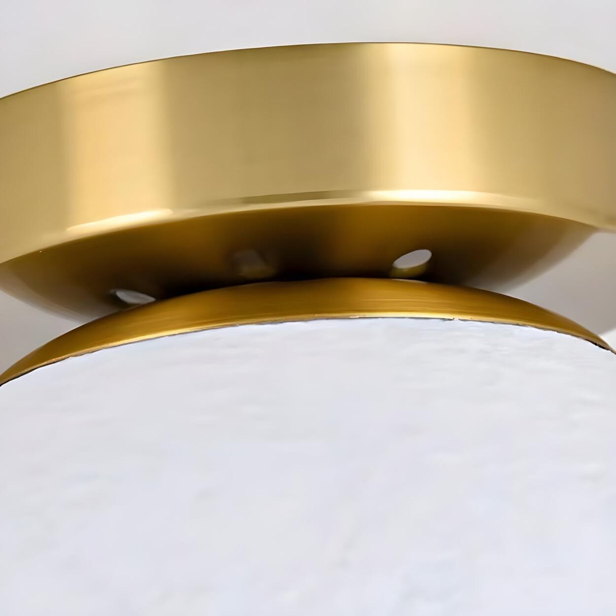 Hallway Moon Globe Gold Semi-Flush Mount Ceiling Light Image - 14