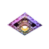 Hallway Multi-Color Square LED Crystal Flush Mount Lamp Image - 3