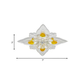 Hallway Nordic Blossom Crystal LED Flush Mount Light Image - 4