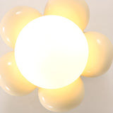 Hallway Resin Petal Ball Shade Semi-Flush Mount Light Image - 14