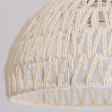 Hallway Rustic Woven Vaulted Semi-Flush Mount Light  Image - 11