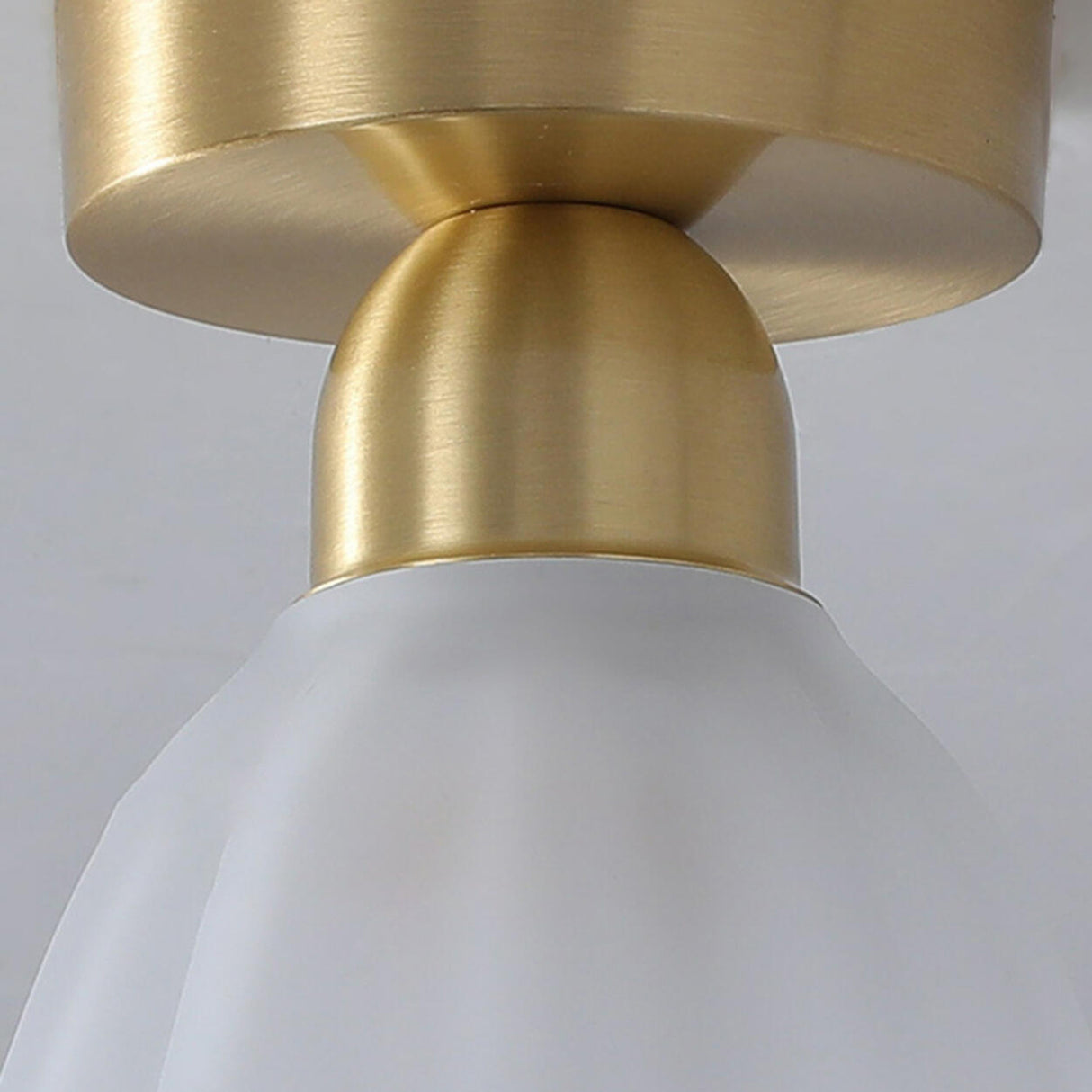 Hallway Semicircle Gold Semi-Flush Mount Ceiling Light Image - 14