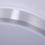 Hallway Silver Round LED Flush Mount Ceiling Light Image - 4