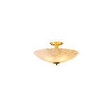 Hallway Stone Bowl Golden Semi-Flush Ceiling Light  Image - 7