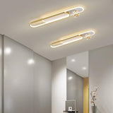 Hallway Strip Glass LED Flush Mount Ceiling Light Image - 10