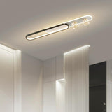 Hallway Strip Glass LED Flush Mount Ceiling Light Image - 3