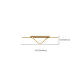 Hallway Stylish Gold Arc Linear LED Flush Mount Light #size