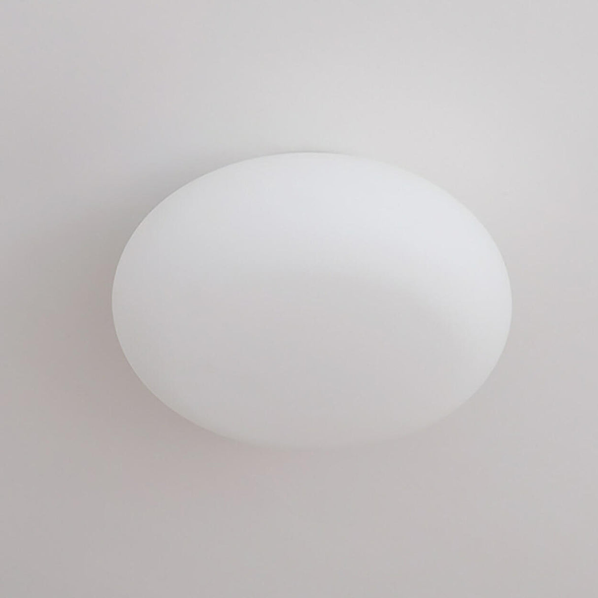 Hallway White Drum LED Semi-Flush Mount Ceiling Light Image - 13