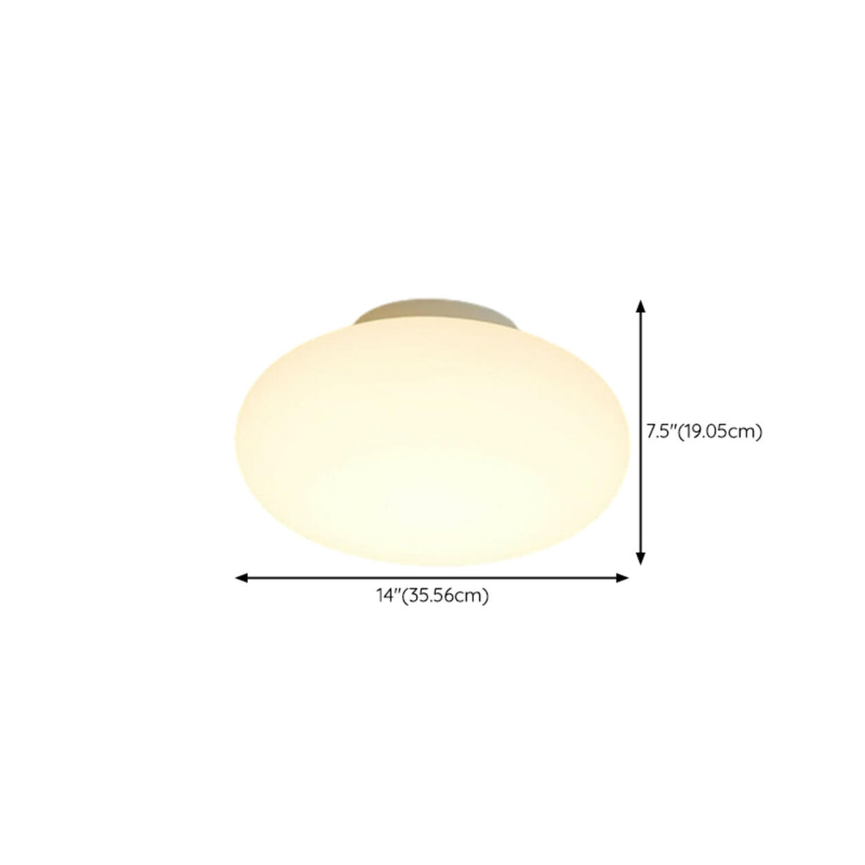 Hallway White Drum LED Semi-Flush Mount Ceiling Light Image - 17