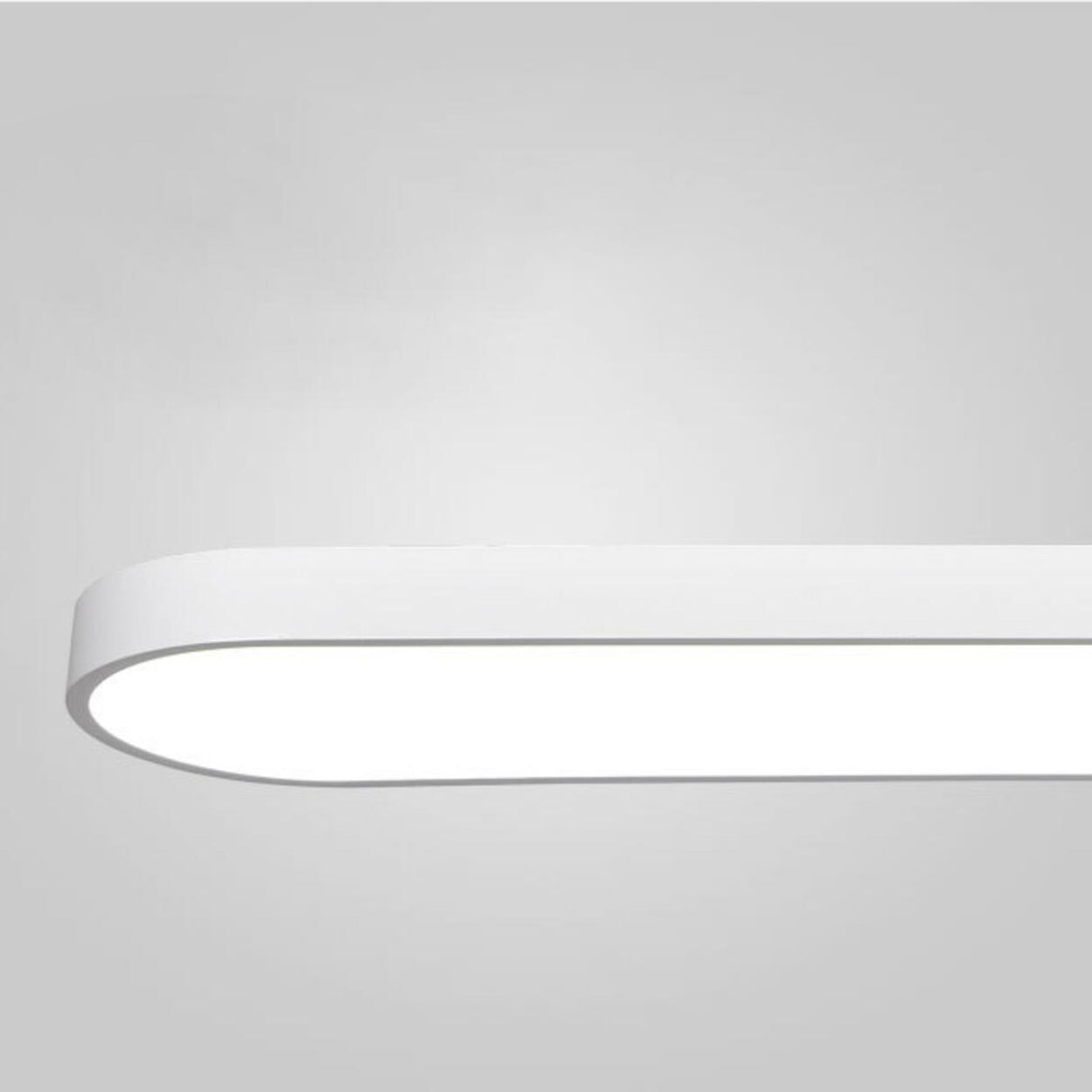 Hallway White Geometric Strip LED Flush Mount Light Image - 14