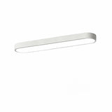 Hallway White Geometric Strip LED Flush Mount Light Image - 15