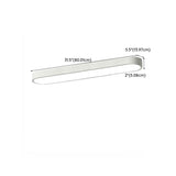 Hallway White Geometric Strip LED Flush Mount Light Image - 27