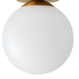 Hallway White Globe Semi-Flush Mount Ceiling Light Image - 16