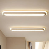 Hallway White Long Strip LED Flush Mount Ceiling Light Image - 3