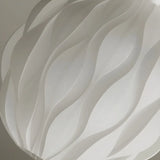 Hallway White Oval Textured Resin Semi-Flush Mount Lamp Image - 12