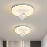 Hallway White Round Ball LED Flush Mount Ceiling Light Image - 17